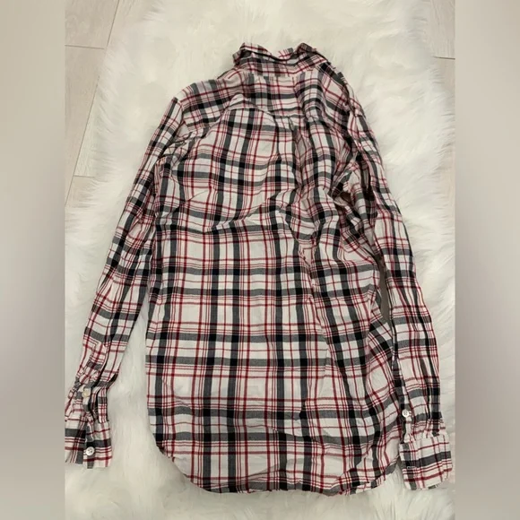 Joe Fresh Women’s Red Tartan Shirt - Picture 3 of 3